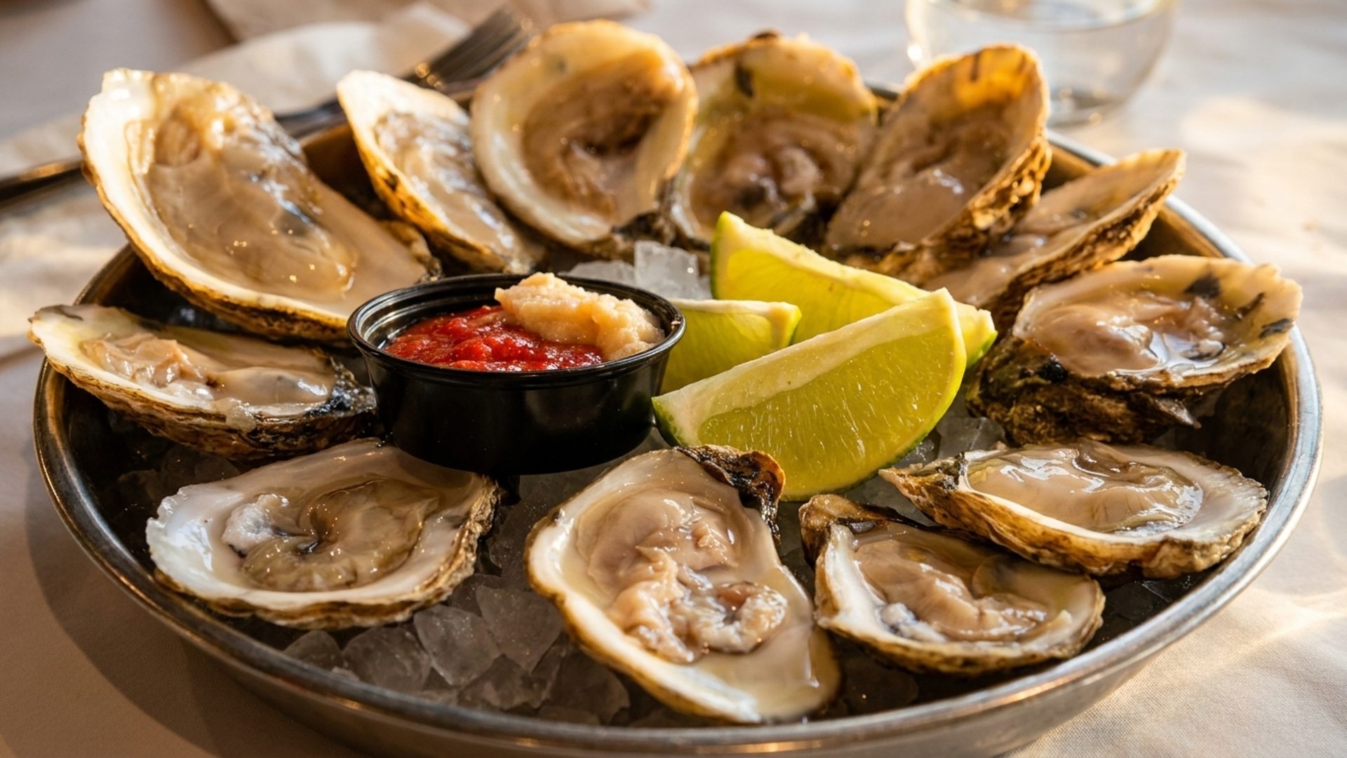 Happy hour oysters for $1.25