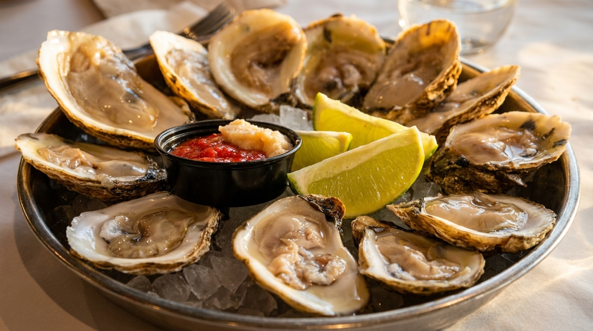 Happy hour oysters for $1.25